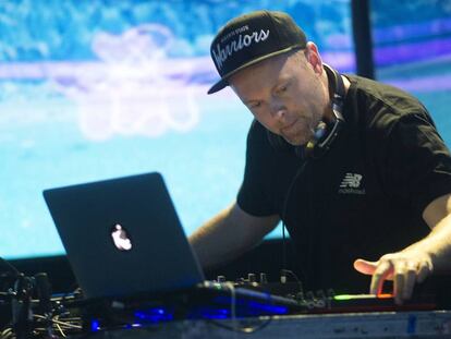 DJ Shadow, en una presentación en Chicago, Estados Unidos, en julio de 2017.