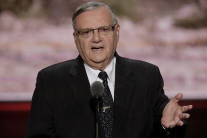 El sheriff Joe Arpaio fue uno de los protagonistas de la última noche de la convención, reservada para los oradores más importantes.