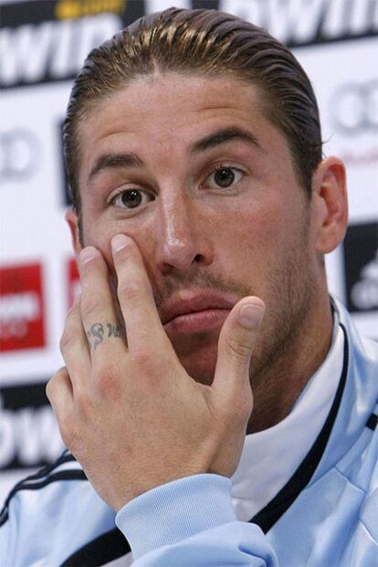 Sergio Ramos, durante la rueda de prensa.