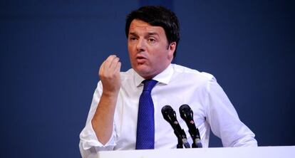 Matteo Renzi en una conferencia del Partido Democr&aacute;tico el pasado 26 de octubre.