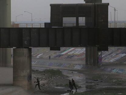 Inmigrantes en Ciudad Juárez, México.