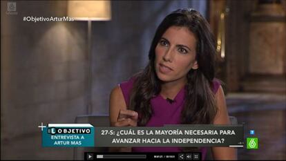 Ana Pastor durant l'entrevista.