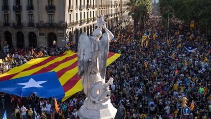 Manifestación de la Diada, el 11 de septiembre en Barcelona.