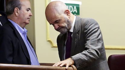 Manuel Chaves y Gaspar Zarrías, en el Congreso el pasado 18 de junio.