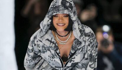 Rihanna, durante el desfile de Fenty el pasado febrero en Nueva York.