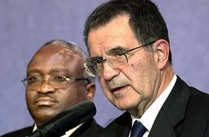 Prodi, en su comparecencia pública de ayer junto al presidente de Burundi, Domitien Ndayizeye.