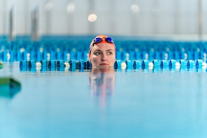 Katinka Hosszú en la piscina del club La Santa, en Lanzarote.
