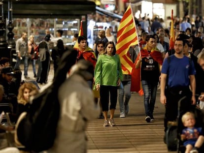 Ambiente neste sábado em Barcelona.