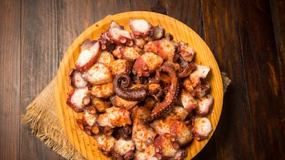 Ración tradicional de pulpo á feira.