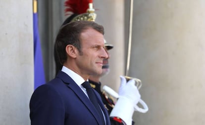 El presidente francés, Emmanuel Macron, este martes en el Elíseo.