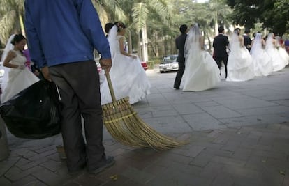 Celebración de bodas en Shenzen, en la provincia china de Guangdong.