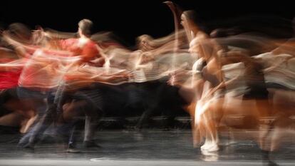 Ensayo del espectáculo 'Pinapple', ayer en el Teatro Principal de Valencia