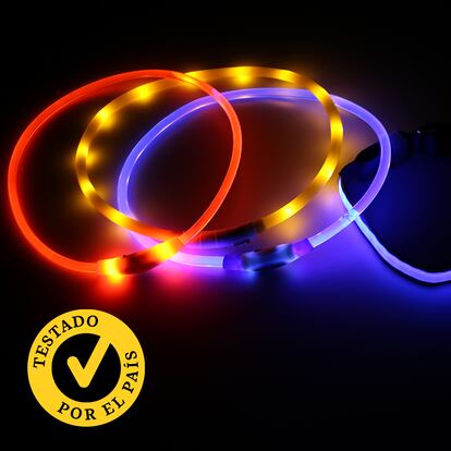 Artículo de EL PAÍS Escaparate que compara a fondo los mejores collares luminosos para perros de 2026