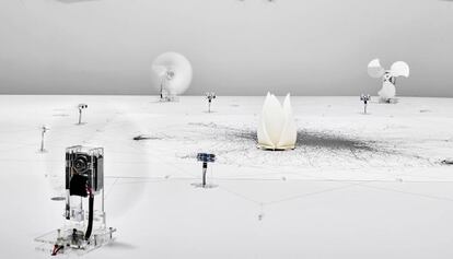 Una de les instal·lacions de 'Interlocutòria-mático', una mostra en el centre Arts Santa Mònica.