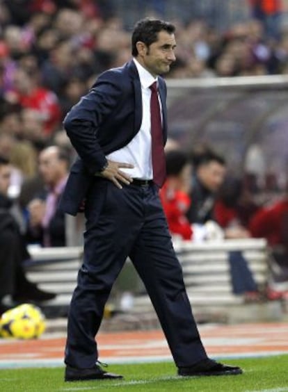 Ernesto Valverde, durante un partido con el Athletic.