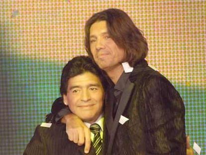 Maradona y el presentador Tinelli.