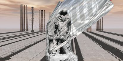 Imagen del vídeo preparado por la artista Marina Núñez para el estreno de 'La muerte y el industrial', de Jorge Fernández Guerra, en la Fundación Juan March.