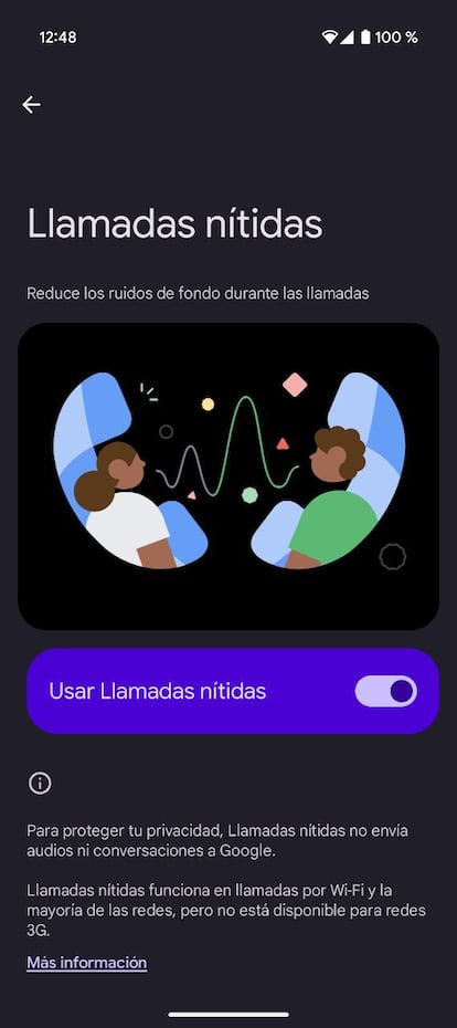 Llamadas nítidas Google Pixel