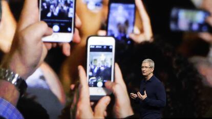 Tim Cook, presidente da Apple, ano passado.