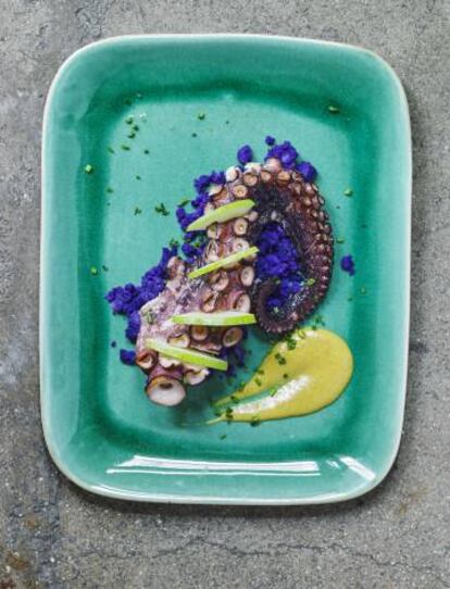 Plato de pulpo de La vaquería montañesa.