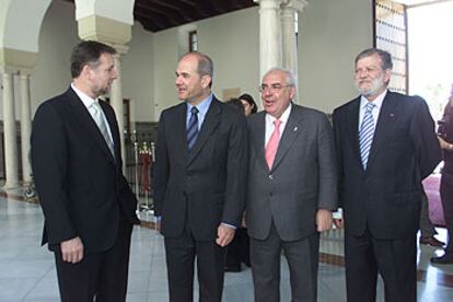 Marcelino Iglesias, Manuel Chaves, Vicente Álvarez Areces y Juan Carlos Rodríguez Ibarra.