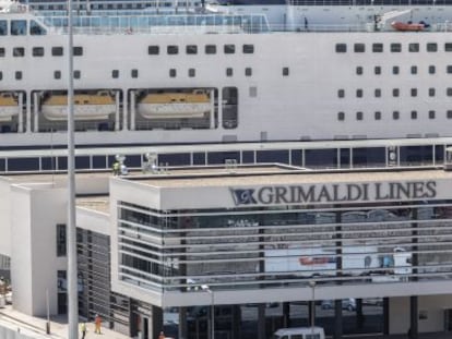 La terminal del Grupo Grimaldi en el puerto de Barcelona.