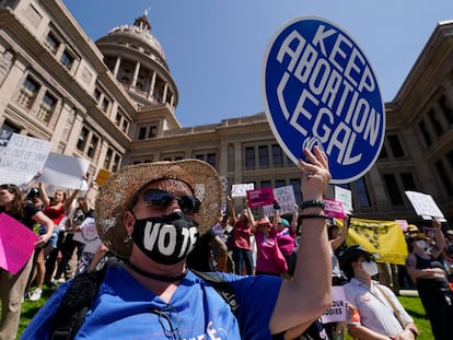 Manifestación a favor del aborto en Austin, Texas