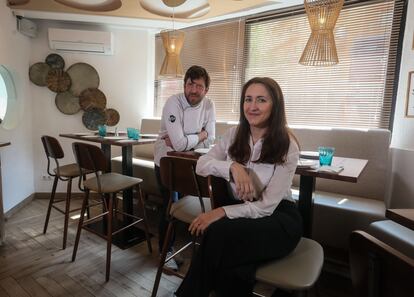 Alejandra Alvarez y su marido, Manuel Auer, propietarios del restaurante Killo Madrid.