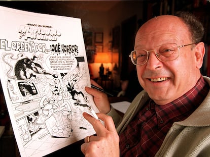 El dibujante Francisco Ibáñez muestra la última aventura de Mortadelo y Filemón "El ordenador...¡qué horror!".