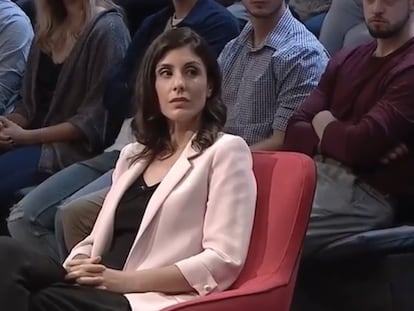 La periodista Raquel Ejerique en el programa 'La qüestió' de A Punt