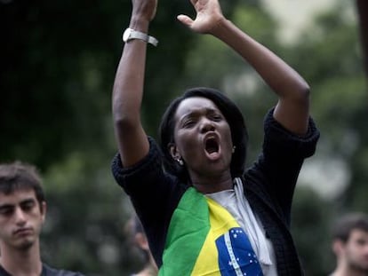 Protesta en R&iacute;o de Janeiro el pasado 27 de junio.