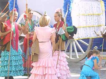 Romeras de El Rocío. PLANO GENERAL - ESCENA