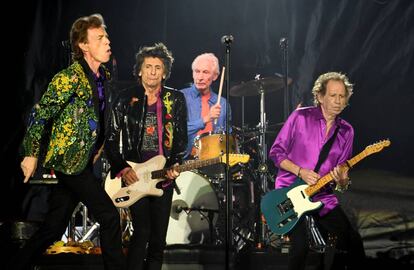 Mick Jagger, Ronnie Wood, Charlie Watts y Keith Richards en un concierto en Pasadena el pasado 22 de agosto.