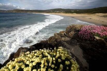 Playa de O Rostro en Fisterra. 