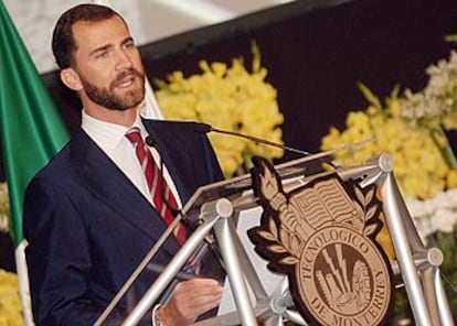 El príncipe de Asturias, durante la apertura del XV Congreso de Hispanistas en el Instituto Tecnológico de Monterrey.