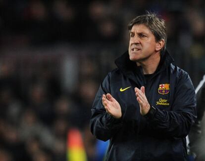 Jordi Roura, durante el partido ante el Rayo 