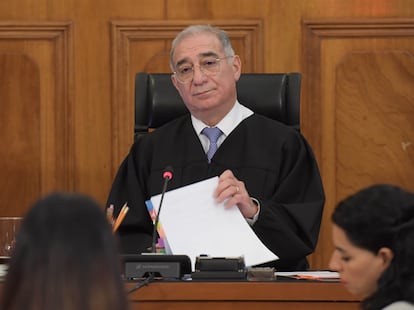 Alberto Pérez Dayán durante la sesión en la Segunda Sala de la SCJN.