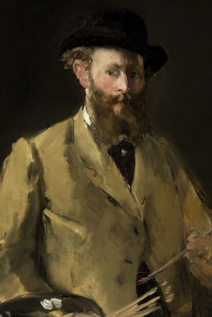 Autorretrato con paleta, de Edouard Manet.