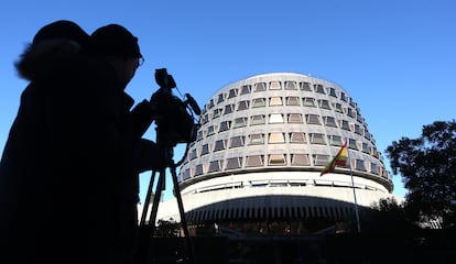 Exterior de la sede del Tribunal Constitucional en Madrid.