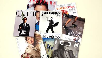 Algunas de las revistas que se publican con EL PAÍS el fin de semana.