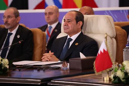 President of Egypt Abdel Fattah El-Sisi attends the Cairo Peace Summit on the Israel-Hamas conflict.