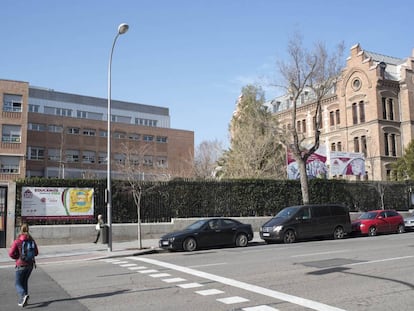 Colegio El Porvenir de Madrid, en la calle Bravo Murillo, en el que estudiaba la niña atropellada el jueves