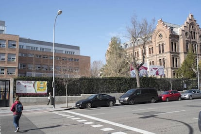 Colegio El Porvenir de Madrid, en la calle Bravo Murillo, en el que estudiaba la niña atropellada el jueves