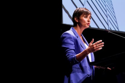 La Ministra de Vivienda y Agenda Urbana, Isabel Rodríguez, este lunes en el IV Congreso Nacional de Vivienda.