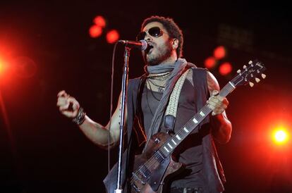 Lenny Kravitz, durante su reciente actuaci&oacute;n en Rock in Rio Madrid 2012.