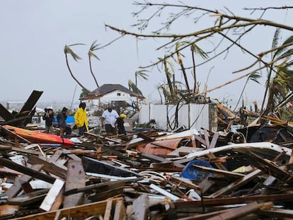 Destruição provocada pelo furacão Dorian nas ilhas Ábaco (Bahamas), na segunda-feira passada.