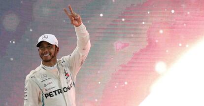 Lewis Hamilton, en Abu Dabi. hoto