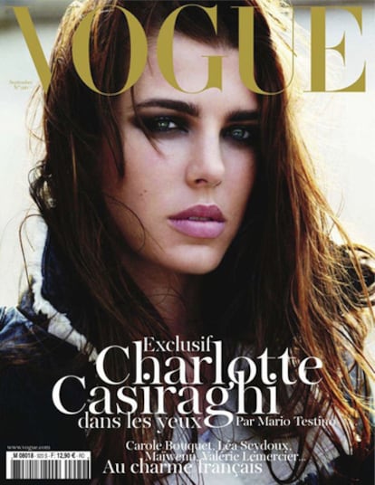 Carlota Casiraghi, hija de Carolina de Mónaco, en la portada de la revista 'Vogue' de septiembre de 2011.
