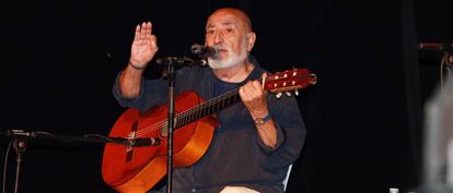 Peret en el seu últim concert, a Valls el 2104.