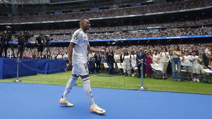 Mbappé, en el Bernabéu.